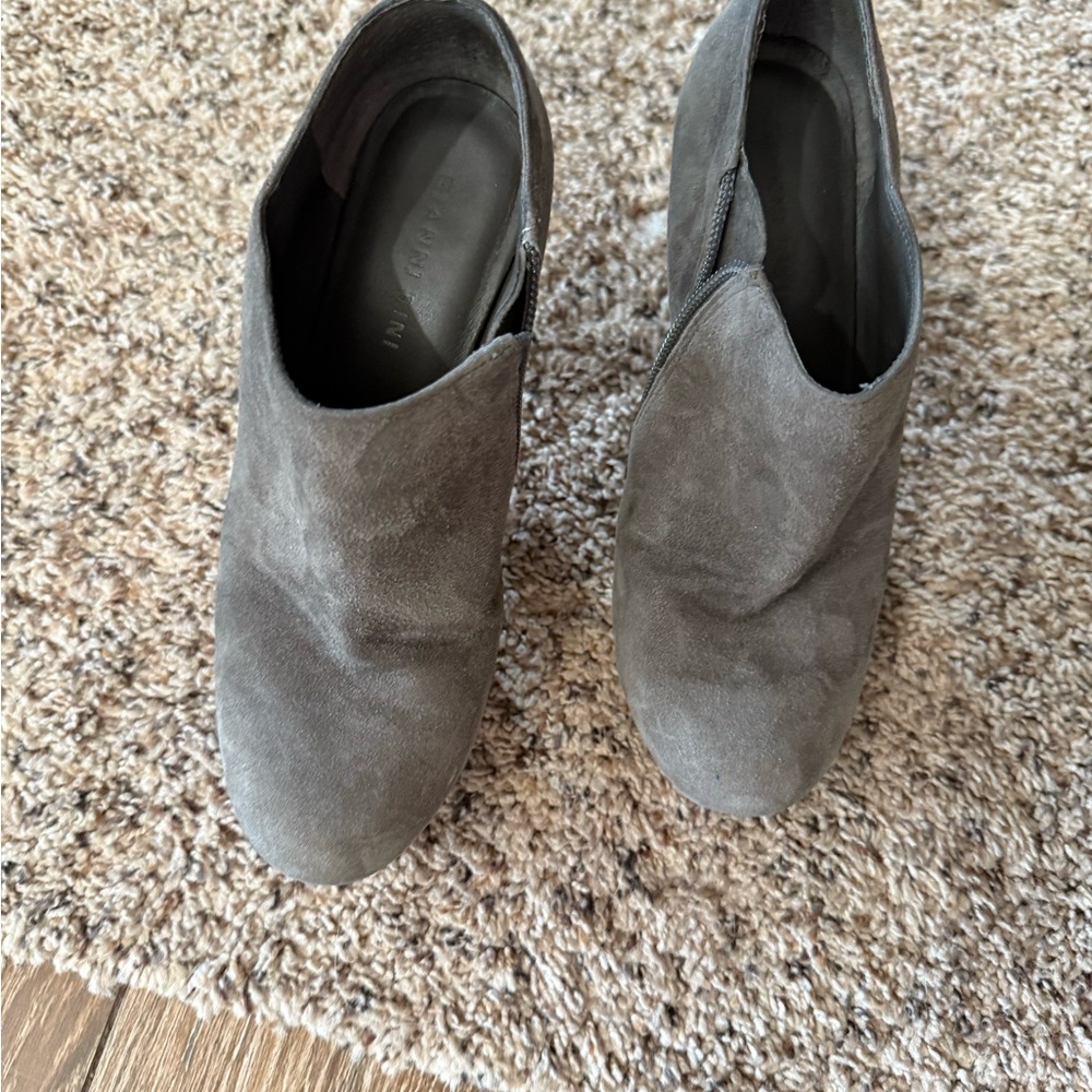 Gianni Bini Charcoal Suede Ankle Booties